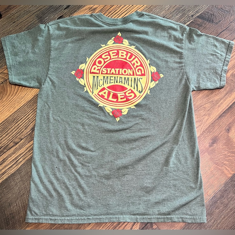 McMenamins Roseburg Station Ales - One the Quest - T-Shirt Size Large